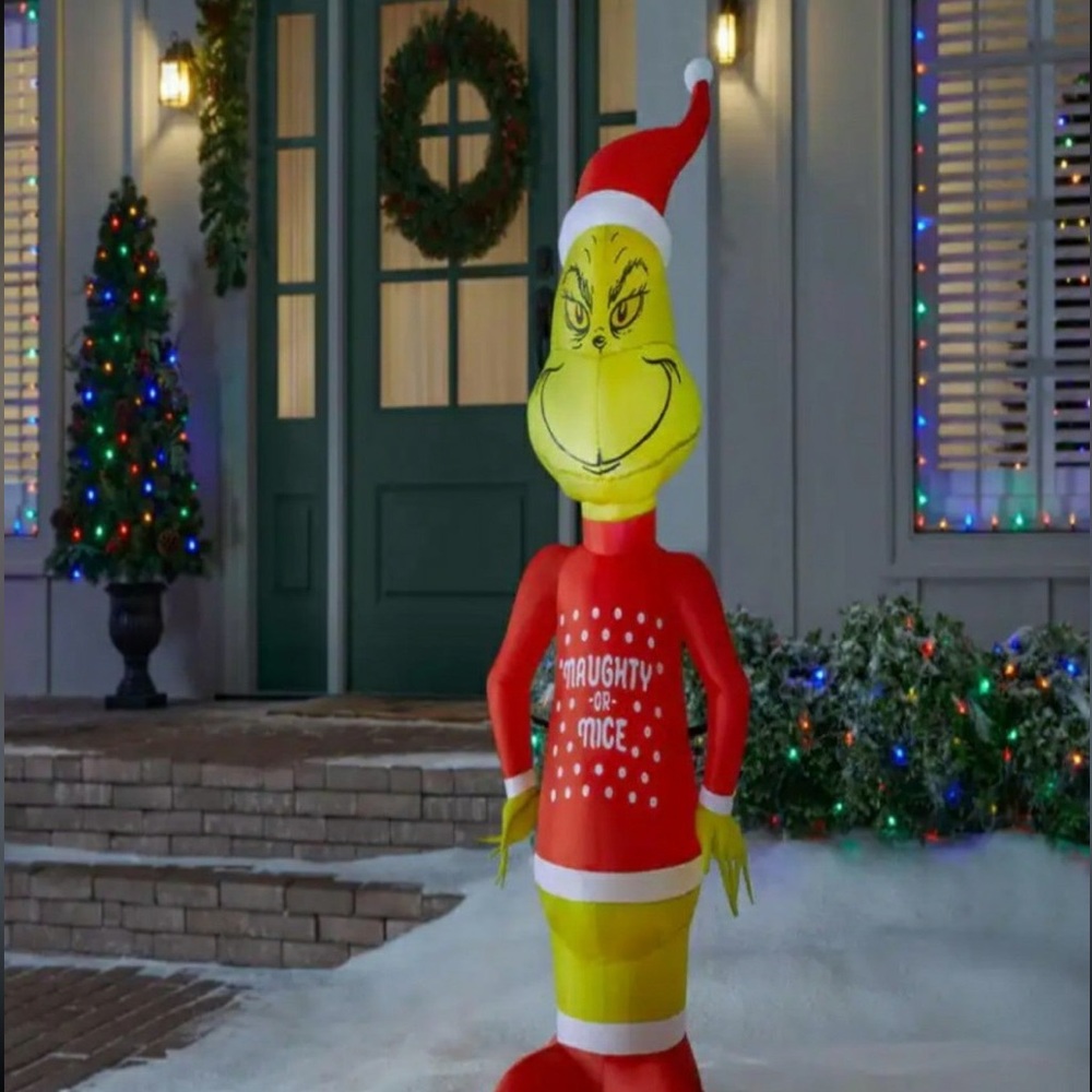 Grinch and he is lit 4’ ft. Everything you need is included.